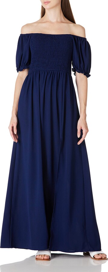 long navy summer dress