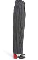 Thumbnail for your product : Jacquemus Pinstripe Pleated Wide Leg Wool Pants