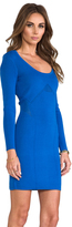 Thumbnail for your product : Yigal Azrouel Cut25 by Mesh Knit Insert Techno Dress