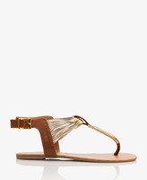 Thumbnail for your product : Forever 21 Strappy Faux Leather Thong Sandals