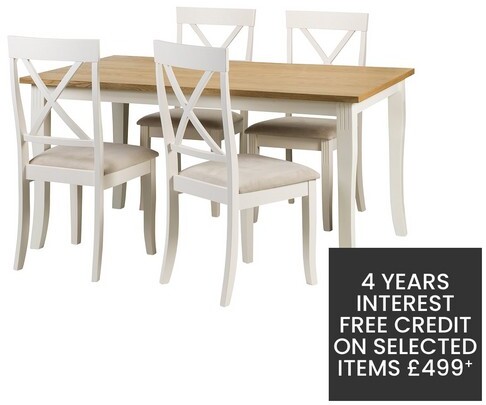 Dining Table And Chair Sets The, Julian Bowen Davenport 150cm Dining Table And 4 Chairs
