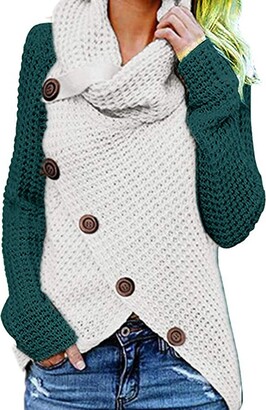 Freenfitmall Knitted Cardigan Thick Sweater Full Zip Stand Collar Fleece Warm Jumper Fleece Lined Winter Coat 