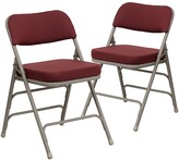 Thumbnail for your product : Flash Furniture Hercules Padded Folding Chairs In Grey/black (Set Of 2) Black/grey