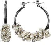 Thumbnail for your product : Vera Wang Simply vera bead hoop earrings