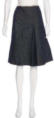 Burberry Denim Knee-Length Skirt