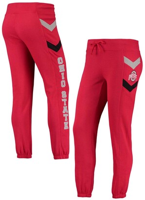 Colosseum Women's Scarlet Ohio State Buckeyes Kripke Chevron Jogger Pants
