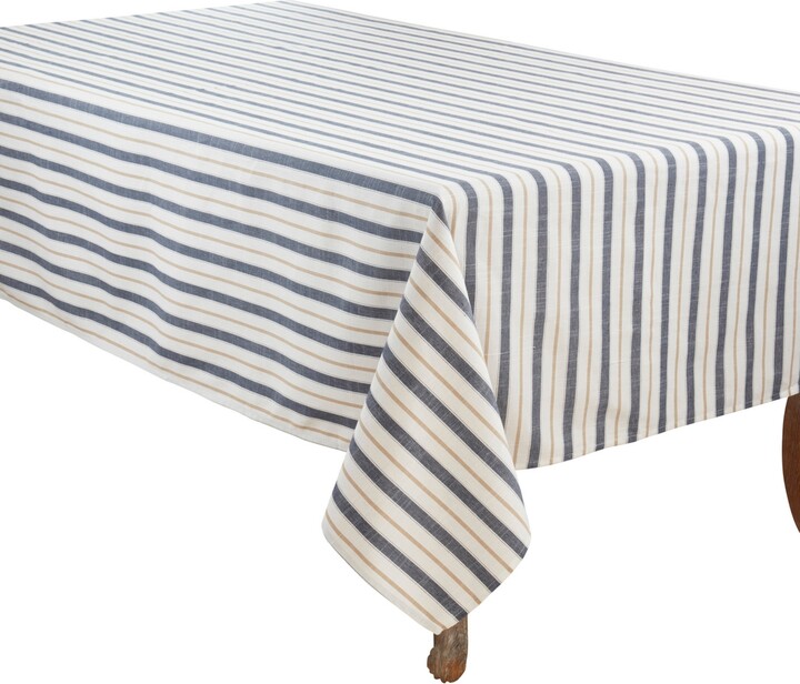 Saro Lifestyle Modern Striped Tablecloth 65\