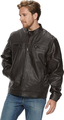 Nike Men's Vintage Leather Moto Jacket