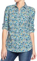Thumbnail for your product : Old Navy Women's Printed-Poplin Shirts