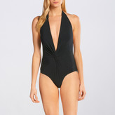 Thumbnail for your product : Karla Colletto Basic Low-Back Plunge One Piece