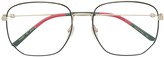 Thumbnail for your product : Gucci Eyewear Web detail hexagonal-frame glasses