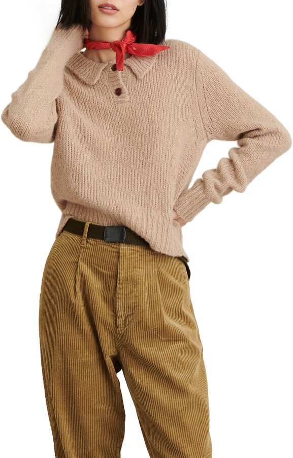 Wool & Cashmere Blend Henley Sweater