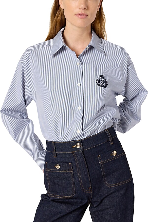 Gerard Darel Alison Embroidered Pocket Shirt