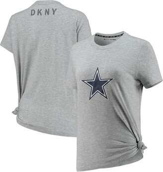 Women's Majestic Heathered Gray Dallas Cowboys Plus Size Glitter T-Shirt