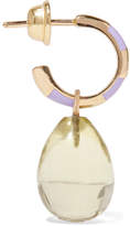Thumbnail for your product : Alice Cicolini - 14-karat Gold, Quartz And Enamel Earrings