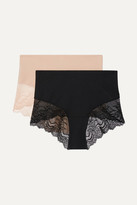 Thumbnail for your product : Spanx Undie-tectable Set Of Two Stretch-jersey And Lace Briefs