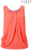 Thumbnail for your product : Lipsy Sleeveless Embellished Drape Top