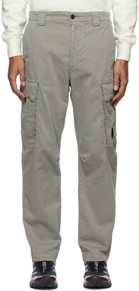 C.P. Company Grey Stretch Sateen Cargo Pants