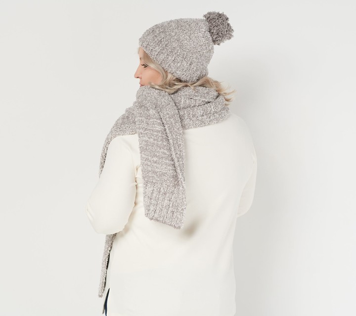 Barefoot Dreams CozyChic PomPom Beanie and Scarf Set ShopStyle