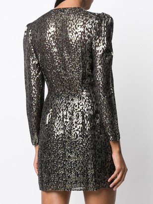IRO Shimmer Leopard Print Dress
