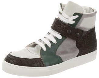 Kris Van Assche Leather High-Top Sneakers
