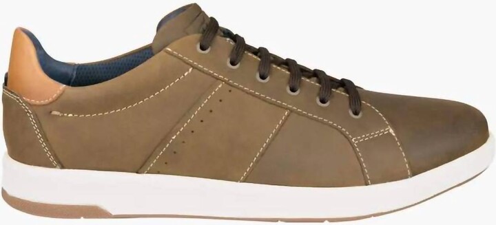 Men's Crossover Lace To Toe Sneaker In Mushroom