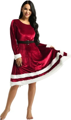 Farfetch Women Clothing Dresses Long Sleeve Dresses Rug-print long-sleeve velvet dress Red 