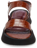 Thumbnail for your product : STAUD Nicky Croc Embossed Platform Sandal