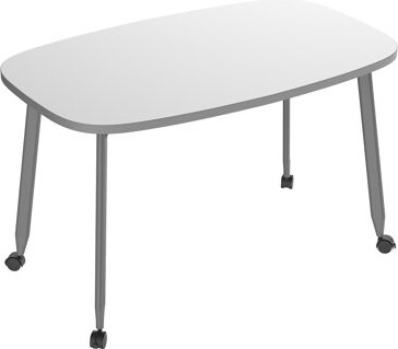 Learniture Mobile Rounded Rectangle Whiteboard Table – Versatile Creative Workspace