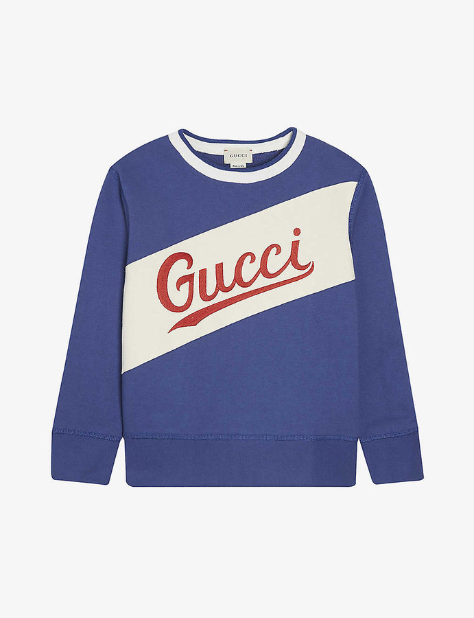 lys s Forinden Modstand Gucci Branded cotton sweatshirt 4-12 years - ShopStyle