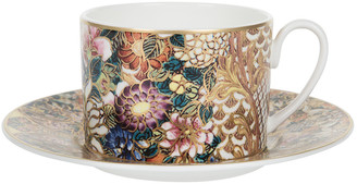 Roberto Cavalli Golden Flowers Teacup & Saucer