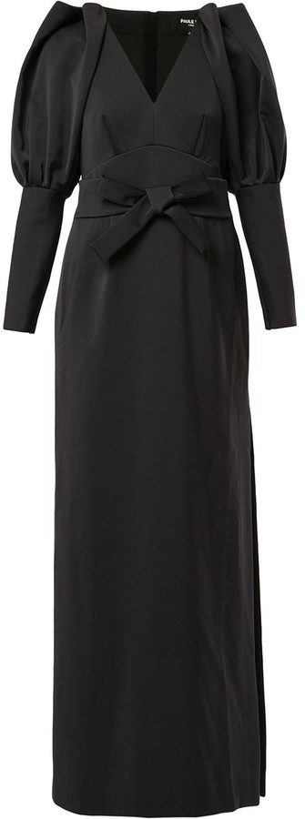 Paule Ka Pleated Sleeve Evening Gown - ShopStyle