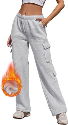 Jogging Bottoms Womens Thermal Joggers Breampot Women Fleece Cargo