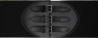 Alaia Black Three-Buckle Corset Belt
