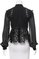 Thumbnail for your product : Self-Portrait Guipure Lace Lace-Up Top w/ Tags