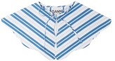 Thumbnail for your product : Ganni Striped Cotton Collar - Blue White