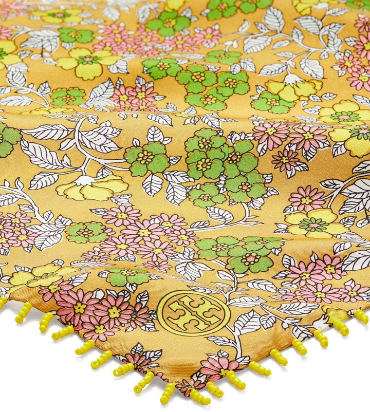 全国宅配無料 Tory Burch Wallpaper Floral Embellished Neckerchief 安い Www Premiervbleague Com