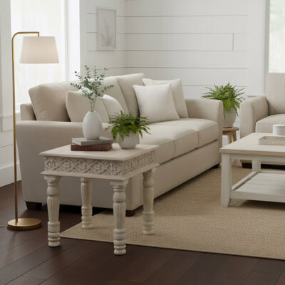 Taran Designs Carved End Table