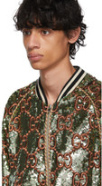 Thumbnail for your product : Gucci Green GG Sequin Bomber Jacket