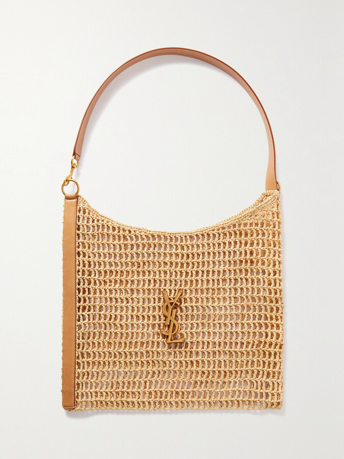 Saint Laurent Oxalis Raffia Leather Shoulder Bag ShopStyle