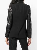 Thumbnail for your product : DKNY faux leather sleeve blazer