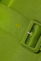 Thumbnail for your product : Dries Van Noten Dicina Belted Satin Midi Dress - Lime green