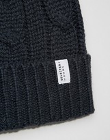 Thumbnail for your product : Selected Beanie in Cable Knit