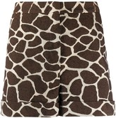 Thumbnail for your product : Pt01 High-Waisted Giraffe-Print Shorts