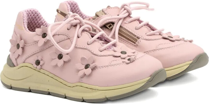 Pépé Shane floral-embellished lace-up sneakers