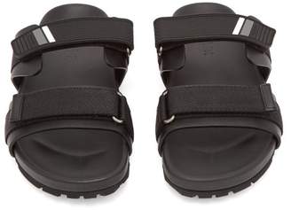 Prada Double Strap Sandals - Mens - Black