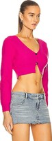 Thumbnail for your product : Alexander Wang Cropped Cardigan in Fuchsia