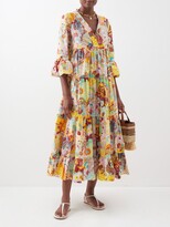 Thumbnail for your product : La DoubleJ Jennifer Jane Cotton-poplin Maxi Dress - Yellow Multi