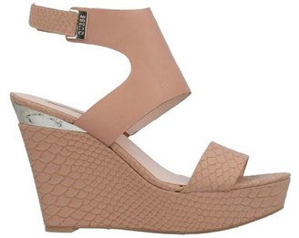 guess sarraly eva logo wedge sandals