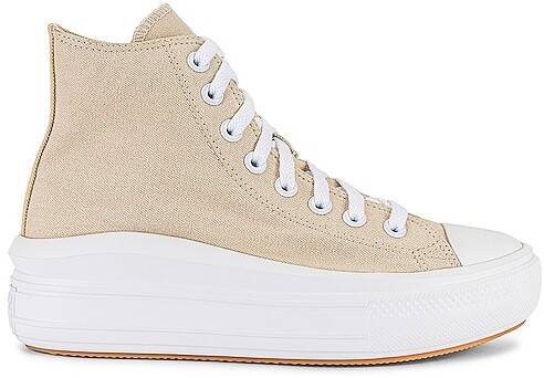 converse chuck taylor all star move high top beige